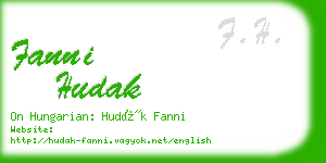 fanni hudak business card